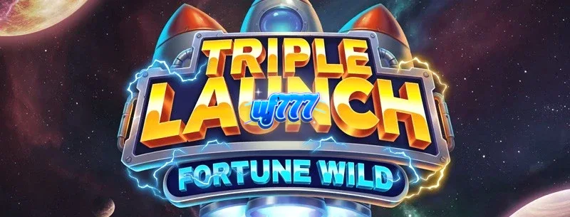 Tampilan visual mesin slot Triple Launch Fortune Wild dengan tema futuristik